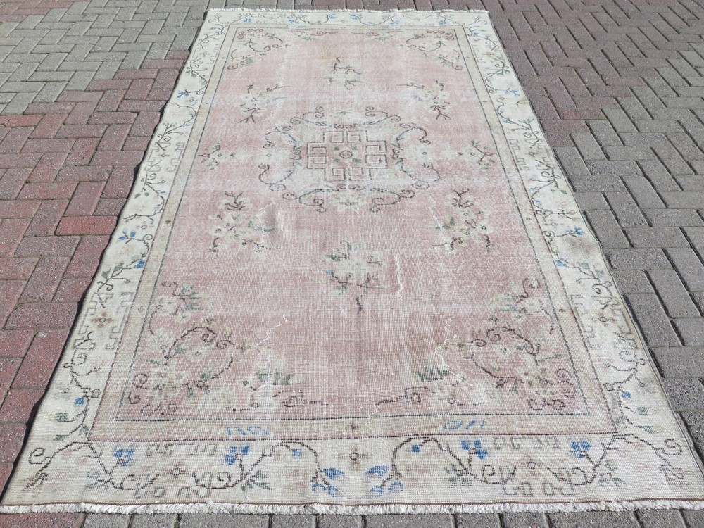 Area Rugs, Modern Rug, Turkish Carpet, Vintage Rug, Handmade Wool Rug 63"X111"