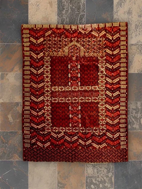 Rug Tribal Carpet Afghan Turkmen Oriental Antique Colourful Decor gallery