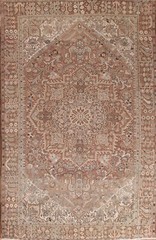 Vintage Muted Traditional Geometric 8×11 Area Rug Wool Handmade Oriental Carpet