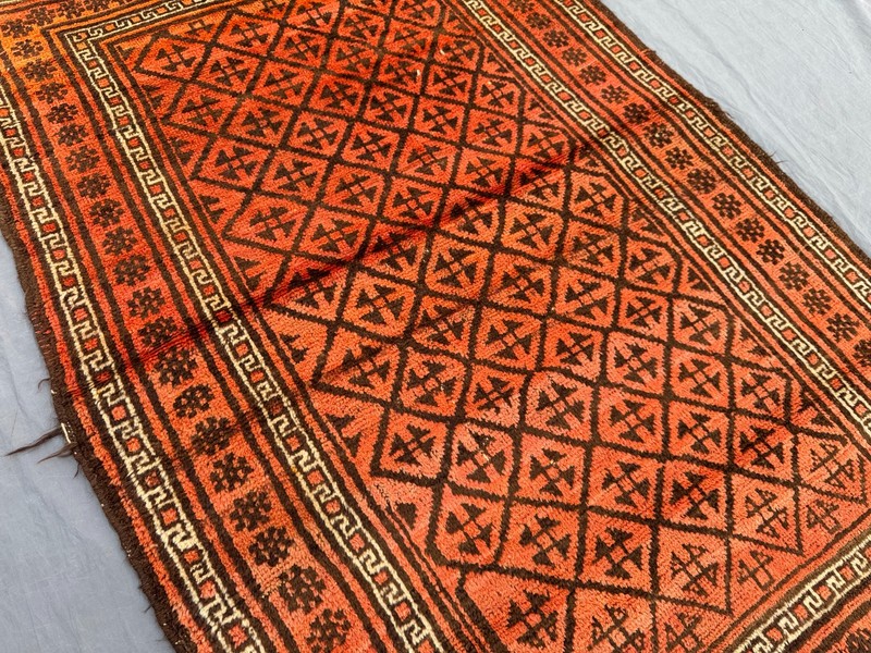 Vintage Afghan Hand-Knotted Tribal Wool Rug – 4' x 6'5 ft, Soft and Durable Rug gallery
