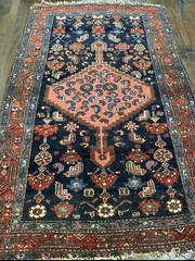 Antique LILIHAN Rug c.1920 Gorgeous Vegetable Dye Colors Great Condition 3’5×5’3