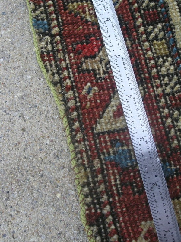 Antique Caucasian Kazak Geometrical Runner 37x105" gallery