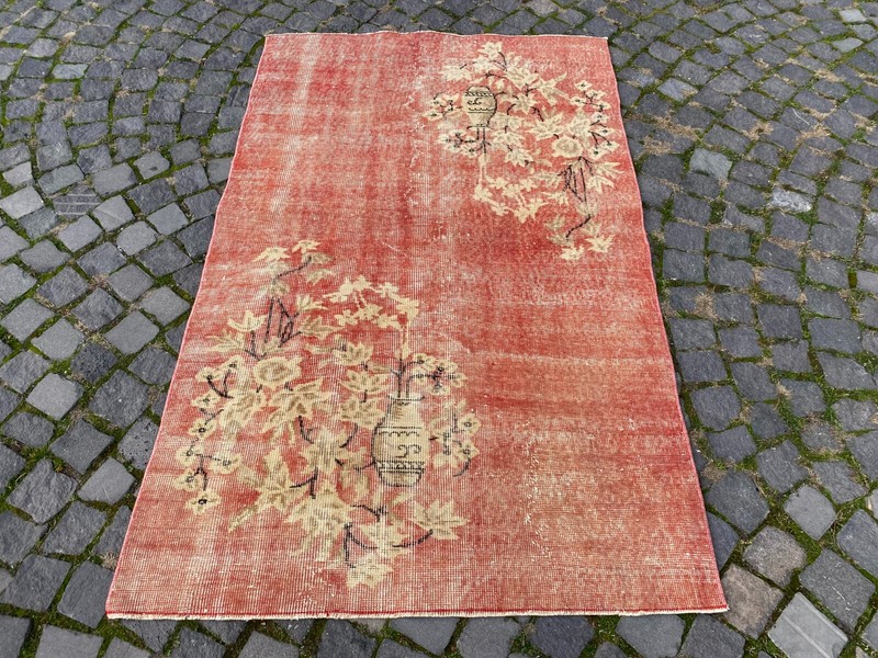 Wool rug, Area rug, Vintage rug, Turkish rug, Bohemian rug 3,8 x 6,0 ft gallery