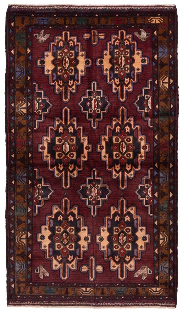 Vintage Traditional Hand-Knotted Area Rug 3'6" x 6'4" Oriental Wool Carpet