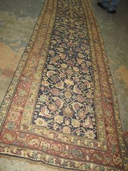 Antique Hand Knotted Wool Russian Caucasian Karabagh Long Rug Runner 3’4×17’5