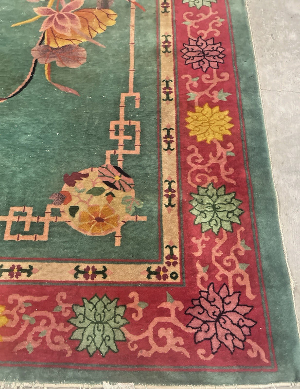CHINESE ORIENTAL ART DECO RUG DRAMATIC DESIGN ANTIQUE STYLE gallery