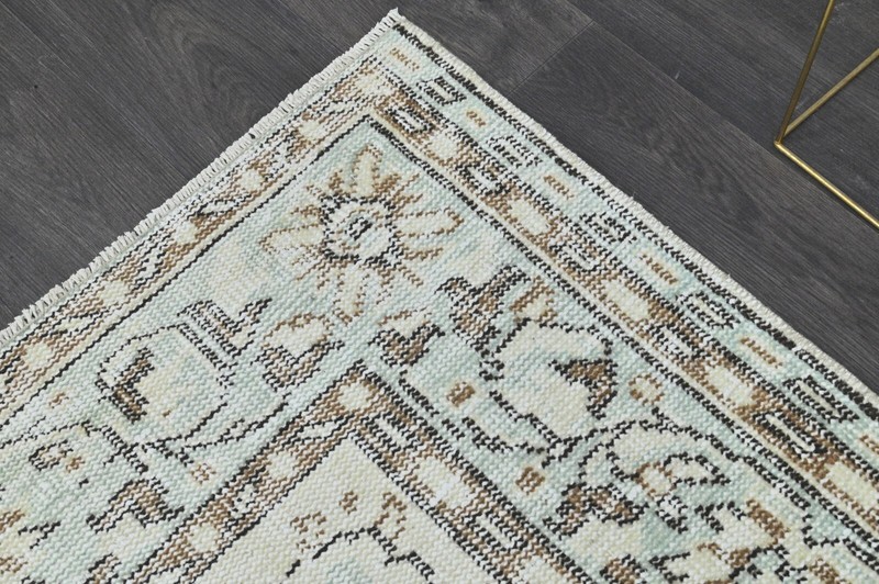 Oushak 6x10,Turkish Rug,vintage,anatolian,BEIGE,kilim,Bohemian,handmade,wool gallery