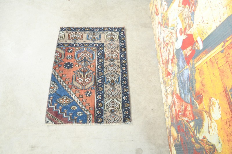 2x2 Turkish Door Mat Rug Hand-Knotted Mini Carpet Vintage Small Rug Boho,868 gallery