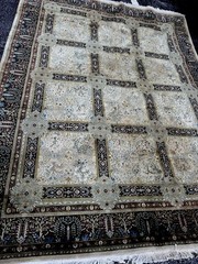 Wool & Silk Bakhtiari style rug 8 By 10 Ft Hand Woman $7500 Retail
