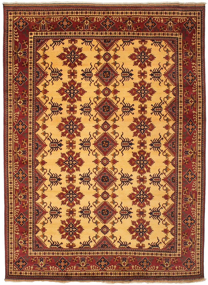 Vintage Traditional Hand-Knotted Area Rug 9'9" x 13'4" Oriental Wool Carpet