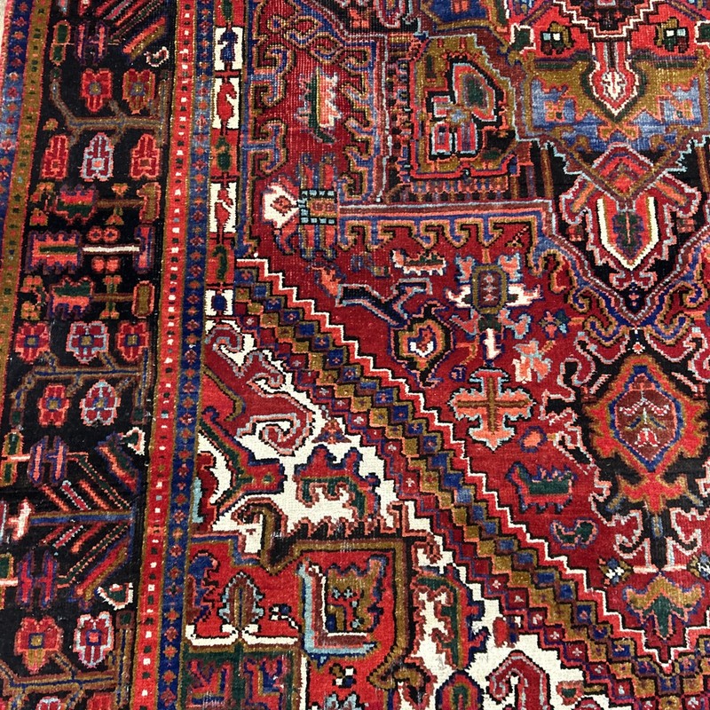 Oriental Hand-Knotted RedHeriz Serapi Area Rug Geometric Design Carpet 6x9 ft gallery