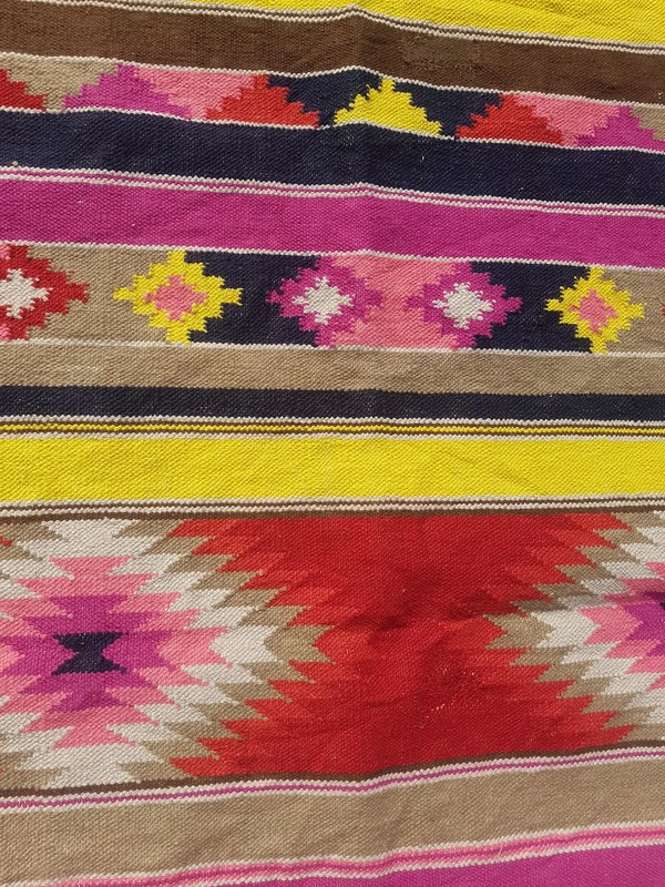 Vintage Handmade Nuloom Ladonna Tribal Wool Multicolor Kilim Rug 5.8x4.1 ft gallery