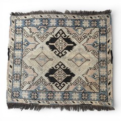 Vintage Handwoven Sumak Kilim Rug 2’3×2’8 Tribal Wool Flat Weave Kitchen Carpet