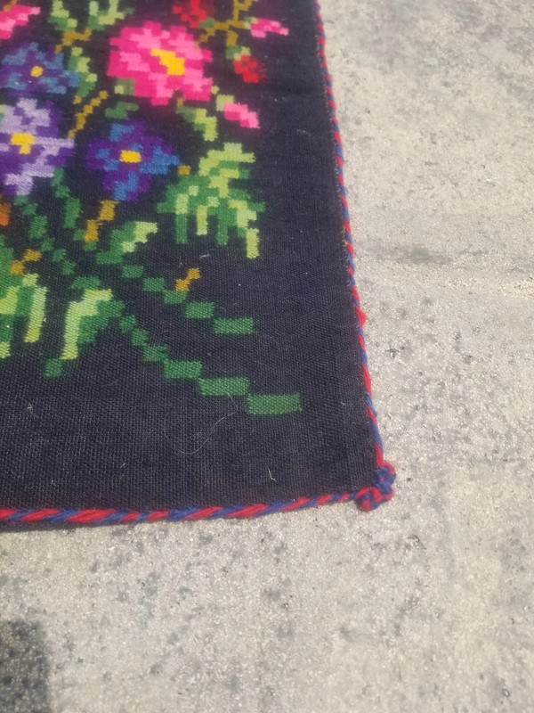 Fine Vintage Traditional Handmade Bessarabian Wool Multicolor Kilim 6.2x3.4 ft gallery