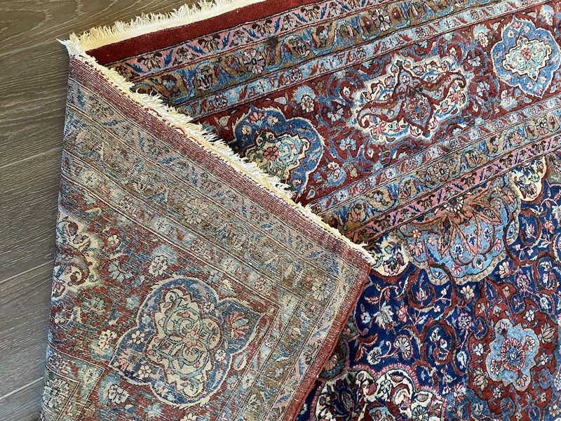 1930-40’s Antique Floral Knotted Rug gallery