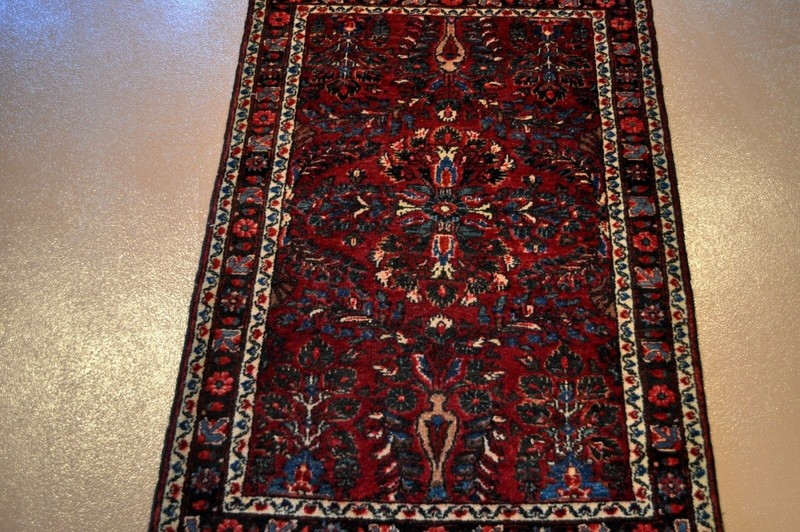 3'X4' Circa 1920's Sarouk Lilihan DESIGN great condition GENUINE Antique gallery