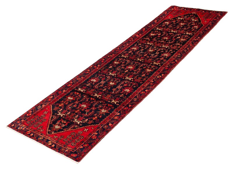 3'7" x 13'6" Vintage Hand-knotted Runner Rug Traditional Oriental Wool Carpet gallery