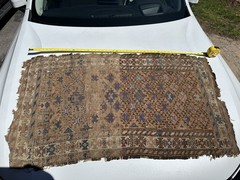 Auth: 19th C Antique tribal Rug Shabby Chic 4×3