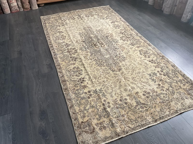Vintage Handmade Rug For Living Room, 5x9 Indoor Outdoor Rugs, Home Decor gallery