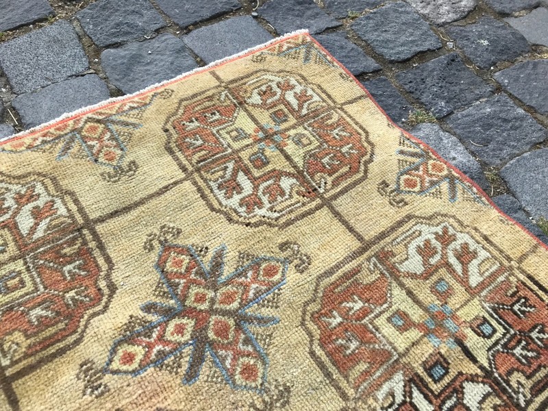 Bohemian Area Rug Handmade Wool Rug Turkish Vintage Traditional Rug Home Decor gallery