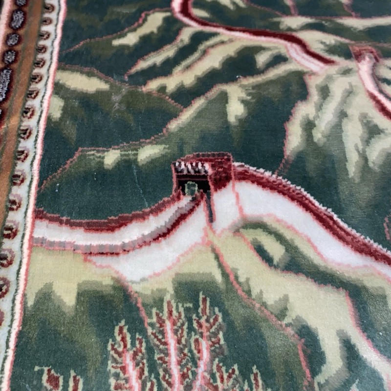 Chinese Great Wall Silk Hanging, Handmade, Great Wall Of China, Rug Tapestry gallery