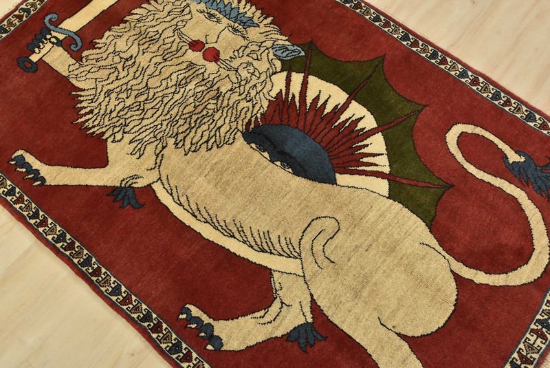 Yalameh Rug 3’4” x 5’2” Red Wool Vintage Traditional Hand-Knotted Carpet gallery