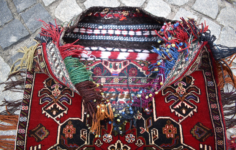 Vintage Tribal Yastik Rug 23'' x 31'' Awesome Tribal Mafrash Yastik Wool Rug gallery