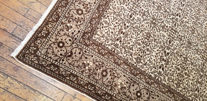 Bohomein Cr1930-1939s Antique Wool Pile Floral Patterned Bunyan Rug 6'5"×9'3" gallery