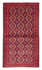 Vintage Hand-Knotted Area Rug 3’4″ x 5’8″ Traditional Wool Carpet