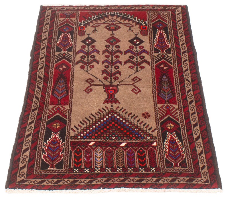 Vintage 3'6" x 5'11" Traditional Hand Knotted Vegetable Dye Wool Area Rug gallery