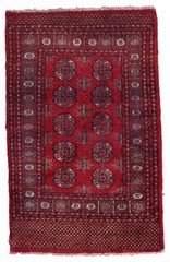 Handmade vintage Uzbek Bukhara rug 3.2′ x 4.9′ (100cm x 151cm) 1950s – 1C1033