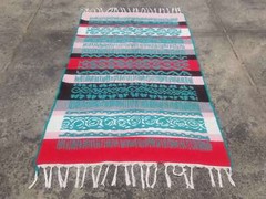 Vintage Handmade Geometric Wool Flatweave Kilim Rug 186×122 cm
