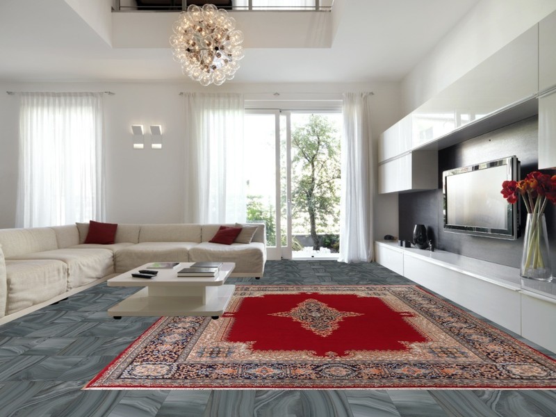 Vegetable Dye Medallion Palace Size Rug 12x16 Red Wool Hand-made Classic Carpet gallery