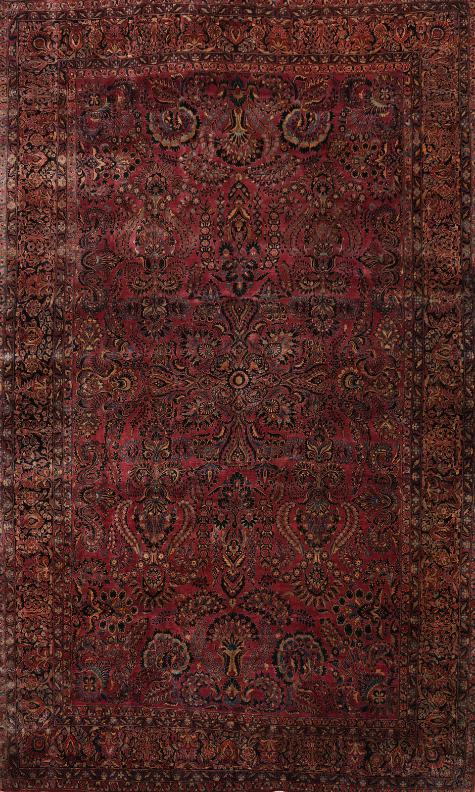 Vegetable Dye Red Antique Floral Large Rug 13x19 Ft Palace Size Wool Carpet gallery