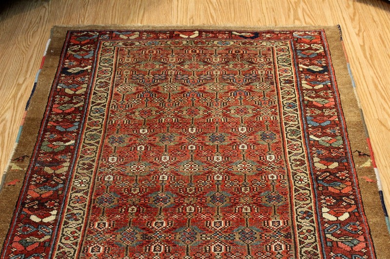 7' x 4' Late 19th Century ANTIQUE Handmade Serab Rug Tribal Kurdish Natural Wool gallery