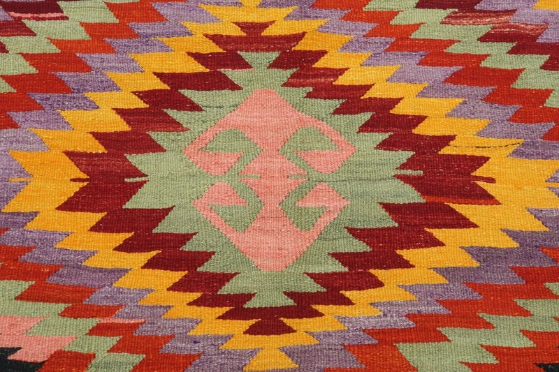 Anatolia Barak Kilim, Area Rugs, Handmade Wool Floor Carpet Large Kelim 66"x106" gallery