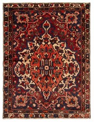 Vintage 4’2″ x 5’6″ Traditional Hand Knotted Vegetable Dye Wool Area Rug