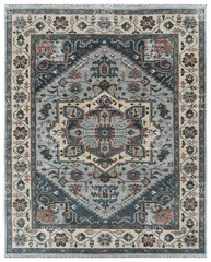 8×10 Light Blue & Ivory Hand made Traditional Living Area Rugs, 8x10ft