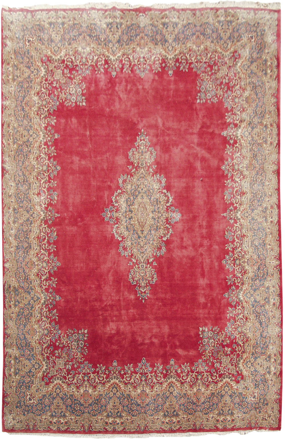 RRA 10x15 True Oriental Rug Open Field Design Rose Red Carpet 12201 gallery