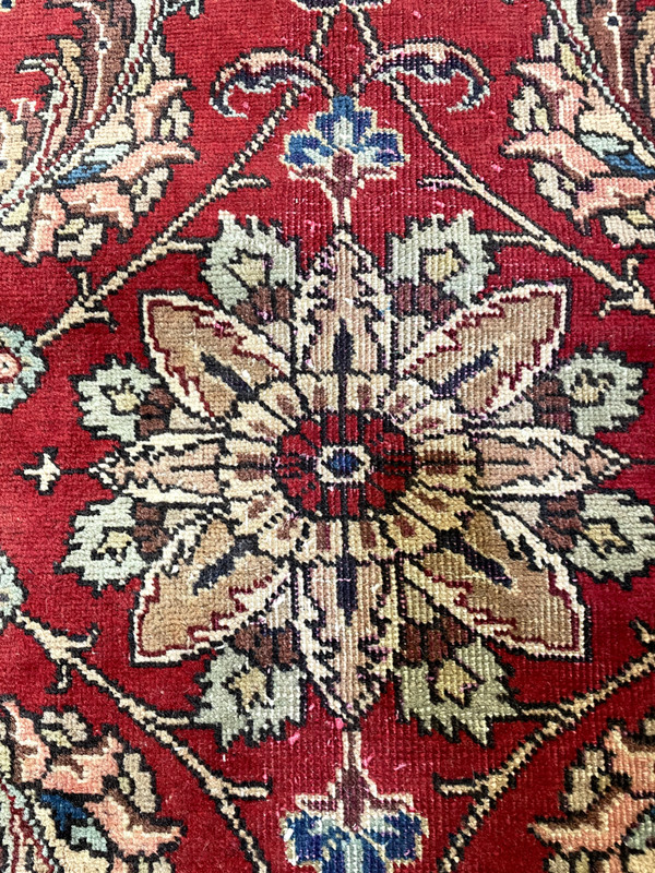 Antique Oriental Hand-Knotted Wool Area Rug Red/Beige/Green 9'8" x 16'3" gallery