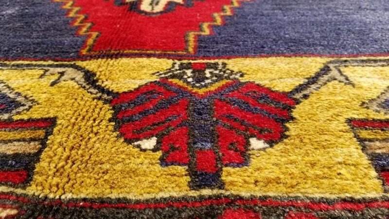Stunning Antique 1900-1939s Natural Dye Wool Pile Tribal Area Rug 5x7ft gallery