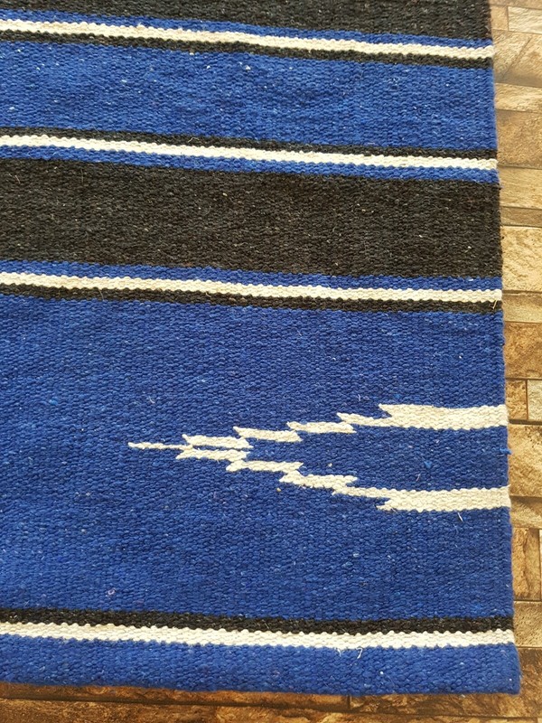 Vintage Handmade Turkish Striped Wool Kilim Rug 149x75 cm gallery