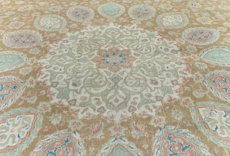 7X10 ft Handmade Semi-Antique Oriental Rug Muted Color Distressed Wool Carpet gallery