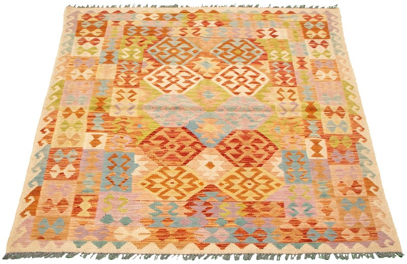 Vintage Hand Woven Area Rug 4'11" x 6'8" Traditional Wool Oriental Carpet gallery