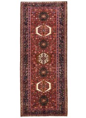 5X13 ft Handmade Oriental Runner Rug Geometric Design Farmhouse Hallway Carpet