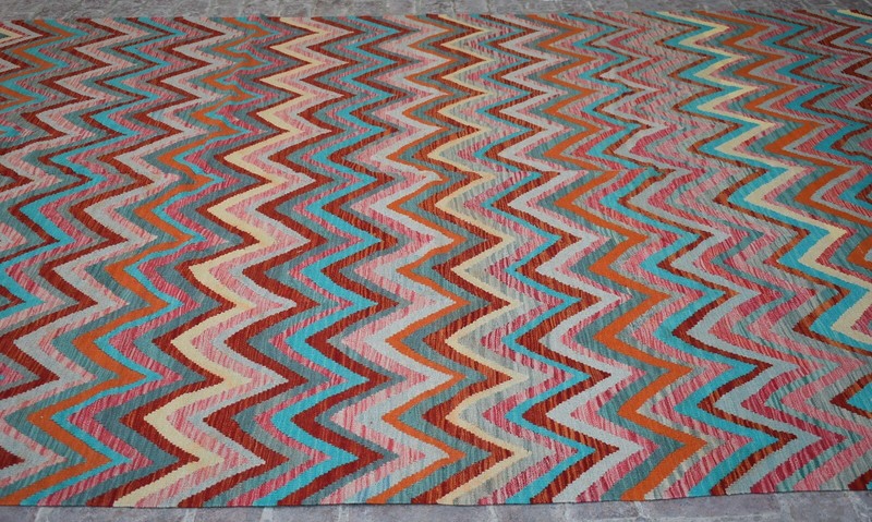 8'7 x 11'9 Handmade vintage afghan tribal khotrang wool kilim rug, 9x12 area rug gallery