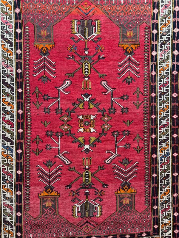 Vintage Fabulous Hand Knotted Turkey Wool Rug Floor Area Wall Hanging 169x110 Cm gallery