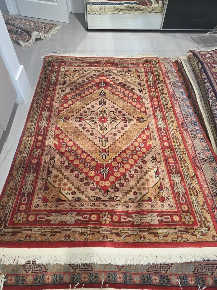 Bohemian Oushak Rug, Turkish Ushak Rug,Geometric Turkish Rug 70"x47" Ft gallery
