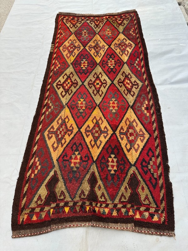 COLLECTORS' ITEM Antique Kazak Caucasian Uzbekistan Natural Dye Shirvan Runner gallery