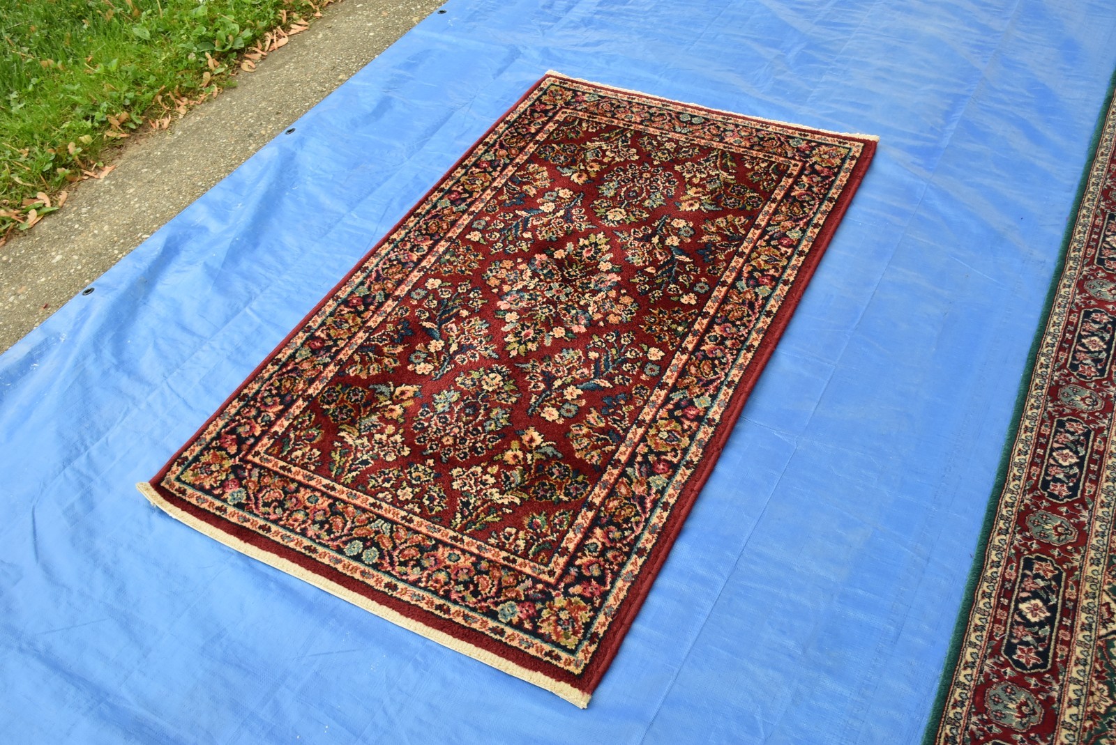 Karastan Rug 785 Red Sarouk 2.6x4.3 Special Order no Fringes Very Nice #Y24 gallery